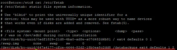 Рабочая запись диска в fstab Ubuntu/Debian